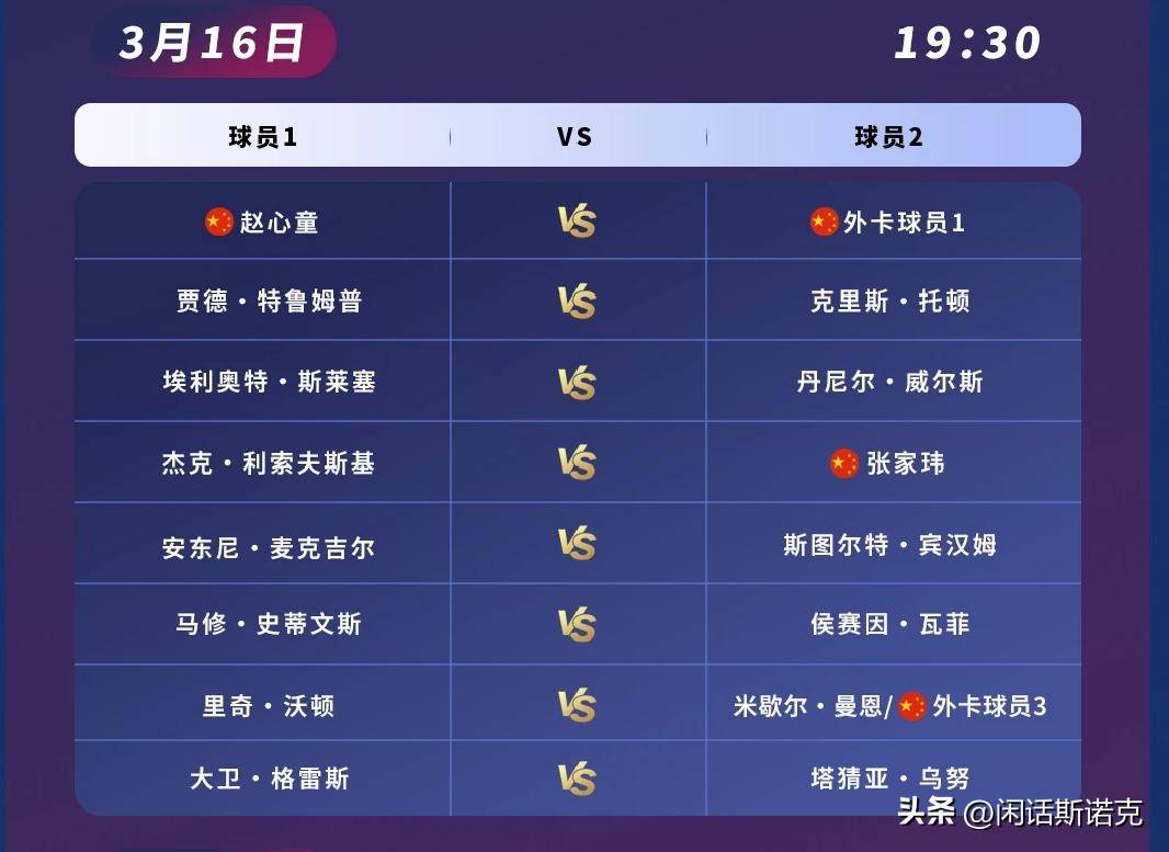 玉山世界公开赛首轮具体比赛时间表公开，赵心童、肖国栋16日出场